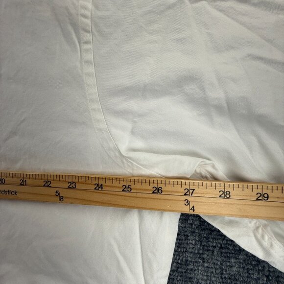 David Donahue 18 34/35 French Cuff Cotton White Button Up Shirt Men Solid Spread - Picture 13 of 16